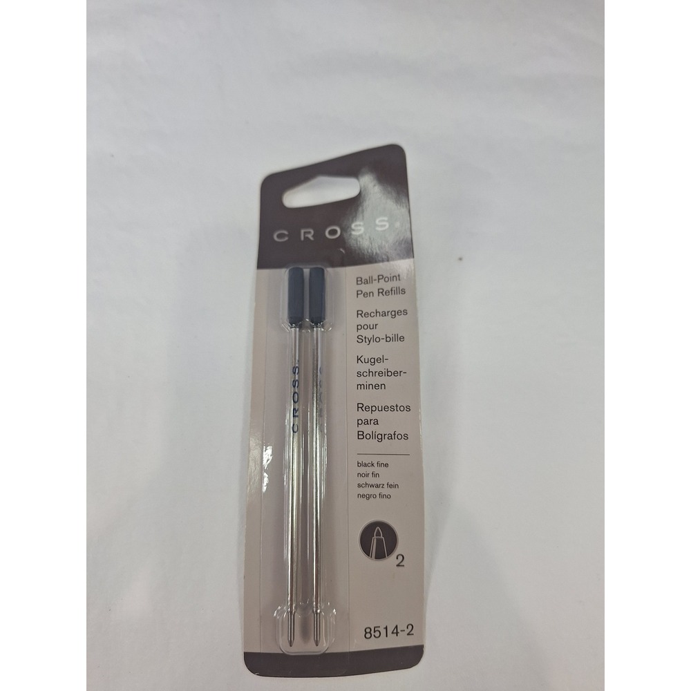 Cross Ball-Point Pen Refills 8514-2 Black Fine Point 2-Pack New NIP